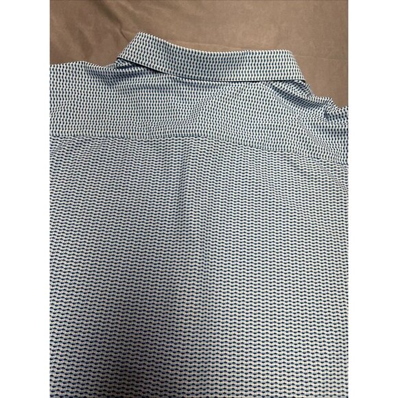 J Hilburn Geometric Blue/White Men's Size 3XL Casual Long Sleeve Button Down - Picture 14 of 16